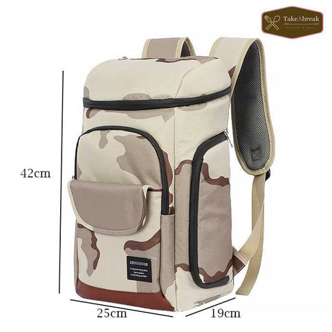Dimensions sac a dos isotherme camouflage 20l