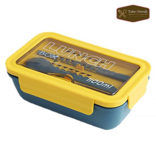 Lunch box bleu et jaune