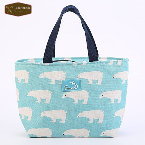 sac cabas isotherme bleu ours polaire