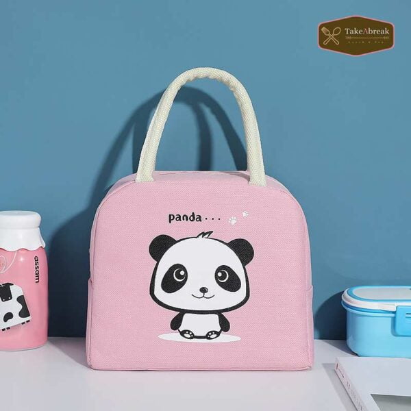 lunch bag isotherme enfant rose panda