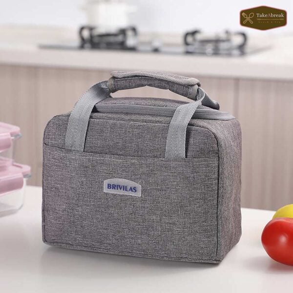 sac isotherme gris