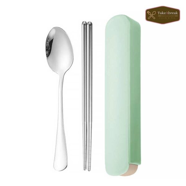 Set couverts inox chinois cuillère baguette