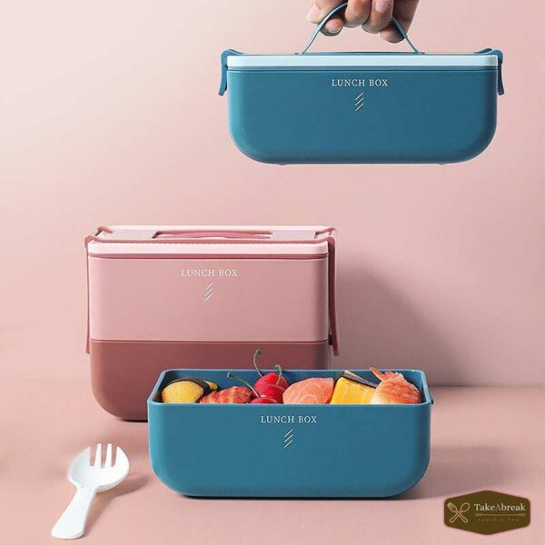 Lunch box bento adulte double compartiment